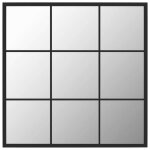 Vidaxl miroir mural noir 60x60 cm m�tal