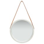 Vidaxl miroir mural avec sangle 40 cm argent