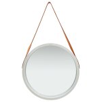 Vidaxl miroir mural avec sangle 50 cm argent