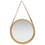 Vidaxl miroir mural avec sangle 50 cm doré Vidaxl miroir mural avec sangle 50 cm doré