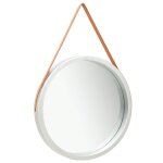 Vidaxl miroir mural avec sangle 60 cm argent�