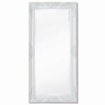 Vidaxl miroir mural style baroque 100x50 cm blanc