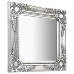 Vidaxl miroir mural style baroque 40x40 cm argent�