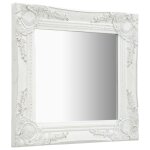 Vidaxl miroir mural style baroque 40x40 cm blanc