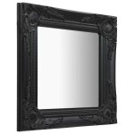 Vidaxl miroir mural style baroque 40x40 cm noir
