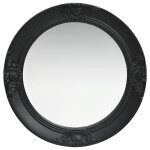 Vidaxl miroir mural style baroque 50 cm noir