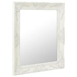 Vidaxl miroir mural style baroque 50x60 cm blanc