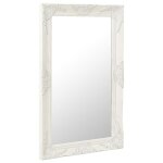 Vidaxl miroir mural style baroque 50x80 cm blanc