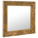 Vidaxl miroir mural style baroque 60x60 cm dor