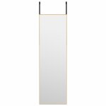 Vidaxl miroir de porte dor� 30x100 cm verre et aluminium