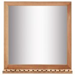 Vidaxl miroir de salle de bain 60 x 12 x 62 cm bois de noyer massif
