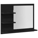 Vidaxl miroir de salle de bain chne noir 60x10, 5x45cm bois ingnierie