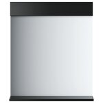 Vidaxl miroir de salle de bain avec �tag�re berg noir bois massif