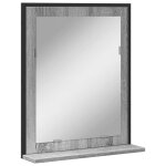 Vidaxl miroir de salle de bain et �tag�re sonoma gris bois ing�nierie