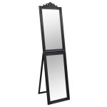 Vidaxl miroir sur pied noir 45x180 cm