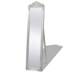 Vidaxl miroir sur pied style baroque 160x40 cm argent�
