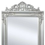 Vidaxl miroir sur pied style baroque 160x40 cm argent�