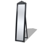 Vidaxl miroir sur pied style baroque 160x40 cm noir