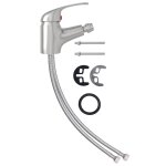 Vidaxl mitigeur de bidet de salle de bain argent� 13x12 cm