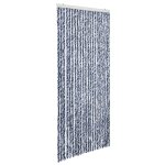 Vidaxl moustiquaire bleu et blanc 90x200 cm chenille