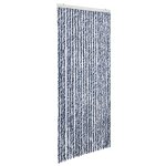 Vidaxl moustiquaire bleu blanc et argent� 90x220 cm chenille