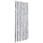 Vidaxl moustiquaire gris et blanc 56 x 185 cm chenille
