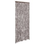 Vidaxl moustiquaire marron et blanc 56x185 cm chenille