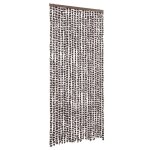 Vidaxl moustiquaire marron et blanc 90x220 cm chenille