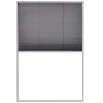 Vidaxl moustiquaire pliss�e pour fen�tre aluminium 80 x 120 cm