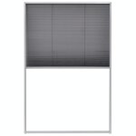 Vidaxl moustiquaire pliss�e pour fen�tre aluminium 80 x 120 cm