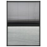Vidaxl moustiquaire pliss�e pour fen�tre aluminium 80x120 cm