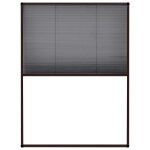 Vidaxl moustiquaire pliss�e pour fen�tre aluminium marron 60x80 cm