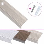Vidaxl nez de marche forme en l 15 pcs aluminium 100 cm champagne