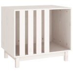 Vidaxl niche pour chien blanc 70x50x62 cm bois de pin massif