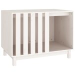 Vidaxl niche pour chien blanc 90x60x67 cm bois de pin massif