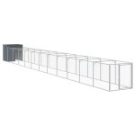 Vidaxl niche pour chien avec cour anthracite 110x1221x110 cm
