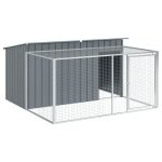 Vidaxl niche pour chien avec cour anthracite 197x194x110 cm Vidaxl niche pour chien avec cour anthracite 197x194x110 cm