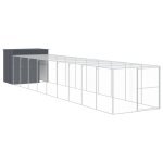 Vidaxl niche pour chien avec cour anthracite 214x1069x181 cm Vidaxl niche pour chien avec cour anthracite 214x1069x181 cm