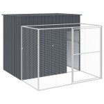 Vidaxl niche pour chien avec cour anthracite 214x253x181 cm