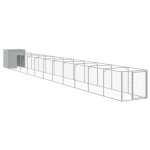 Vidaxl niche pour chien avec cour gris clair 110x1221x110 cm