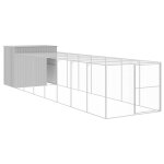 Vidaxl niche pour chien avec cour gris clair 214x865x181 cm Vidaxl niche pour chien avec cour gris clair 214x865x181 cm