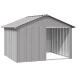 Vidaxl niche pour chien gris 116, 5x103x81, 5 cm acier galvanisé Vidaxl niche pour chien gris 116, 5x103x81, 5 cm acier galvanisé
