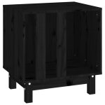 Vidaxl niche pour chien noir 50x40x52 cm bois de pin massif