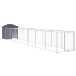Vidaxl niche pour chien avec toit anthracite acier galvanis�