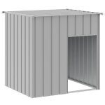 Vidaxl niche pour chien avec toit gris clair acier galvanisé Vidaxl niche pour chien avec toit gris clair acier galvanisé