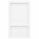 Vidaxl niche de douche avec 2 compartiments blanc brillant 41x69x9 cm