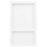 Vidaxl niche de douche avec 2 compartiments blanc brillant 41x69x9 cm