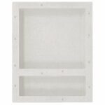 Vidaxl niche de douche avec 2 compartiments blanc mat 41x51x10 cm