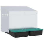 Vidaxl nichoir � poules 2 compartiments, fixation murale, acier galvanis�