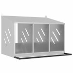 Vidaxl nichoir de poules avec 3 compartiments mtal argent galvanis